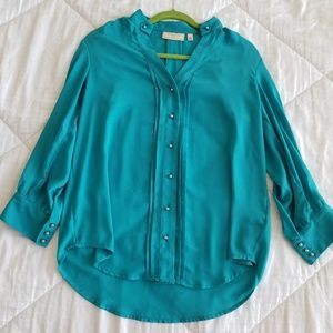 Anthropologie Moulinette Soeurs Blue with buttons